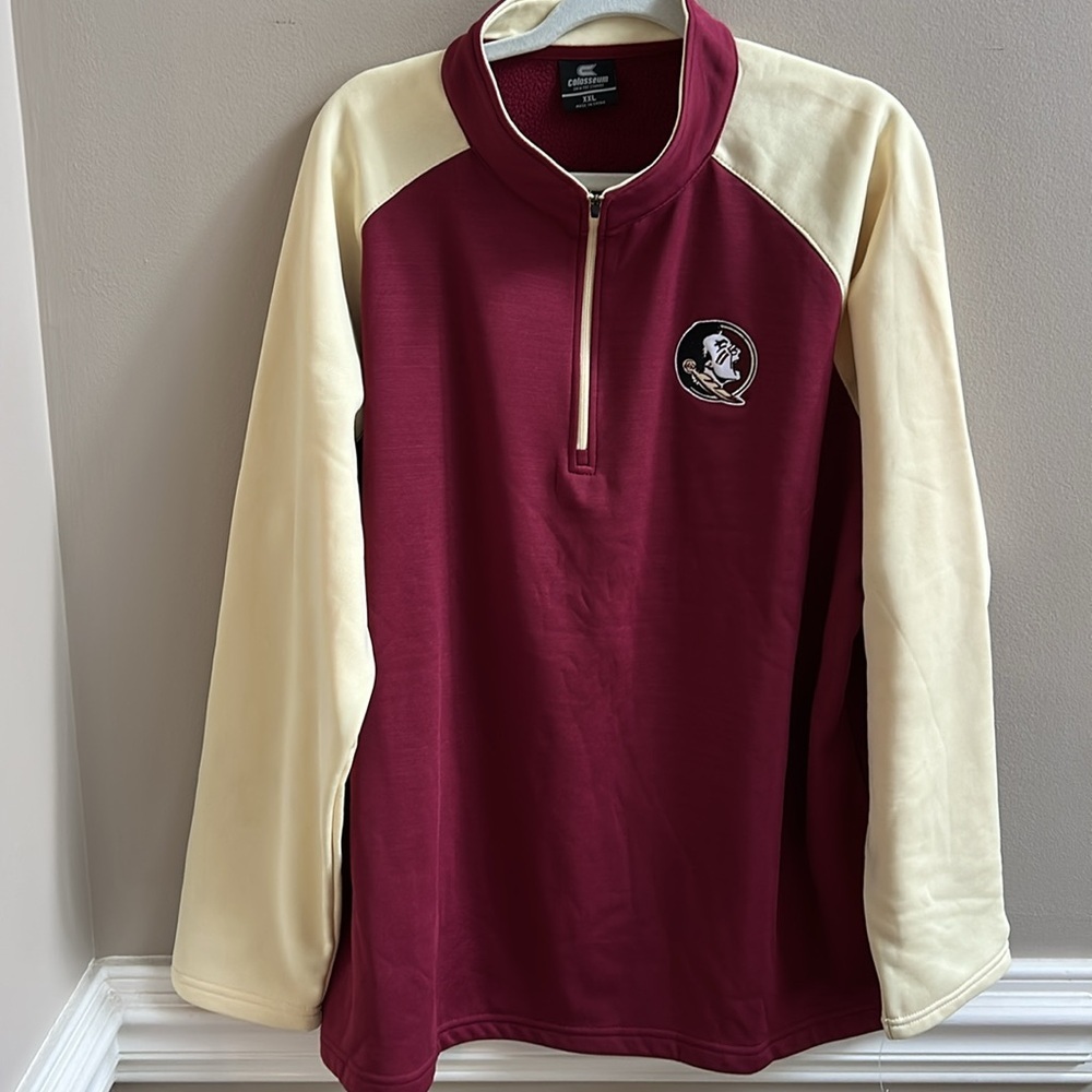 Florida State Seminoles Quarter Zip Pullover by Colosseum NWT Size XXL